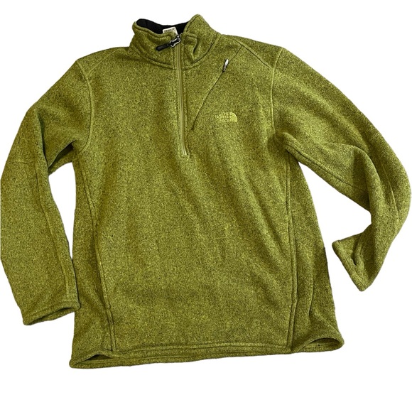 The North Face Other - The North Face Fleece Pullover Mens M Green Quarter Zip Long Sleeve BoxAX